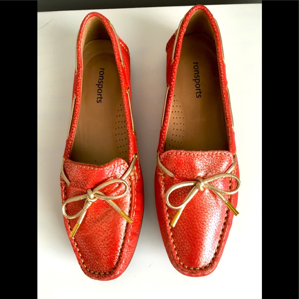 Ronsport moccasins red/gold